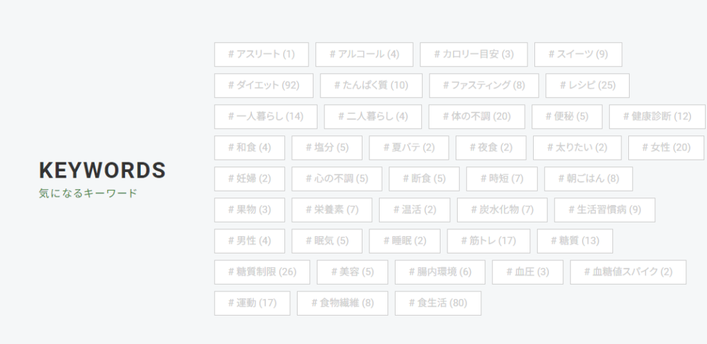 タグ付けの豊富さ